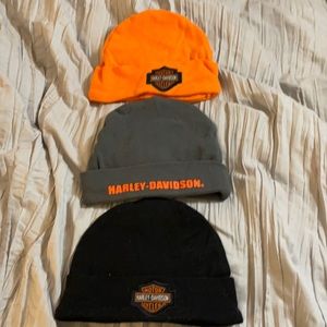 Set of Harley Davidson infant hats